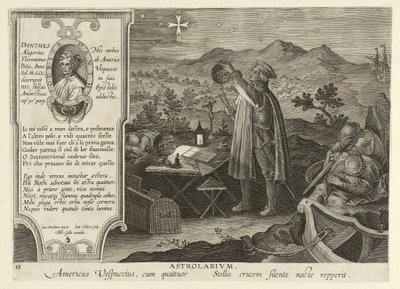 アメリゴ・ヴェスプッチ アストロラーベ、パブで南十字星を発見。 1600年。 作： Jan van der Straet