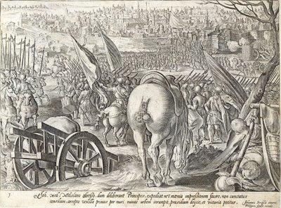 ミラノのジョヴァンニデメディチ、「メディチの歴史」の版、フィリップゴール（1537-1612）、1583年頃 作： Jan van der Straet