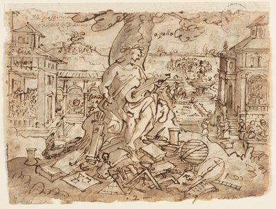 アポロ（手紙） 作： Jan van der Straet, called Stradanus