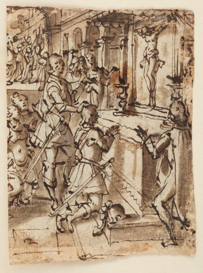 聖ジョヴァンニ・ガルベルトと奇跡の十字架 作： Jan van der Straet, called Stradanus