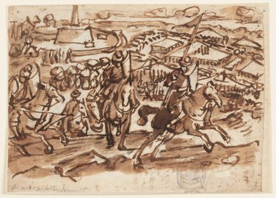 1529年のウィーン包囲戦後のトルコ人の撤退 作： Jan van der Straet, called Stradanus