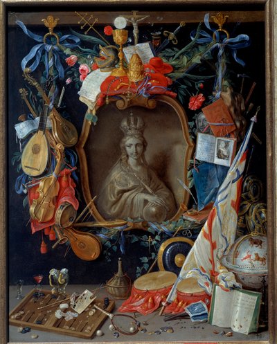 バナイトのシンボルに囲まれた聖母。ヤン・イ・ケッセルの絵画 老人（1626 - 1679年 作： Jan van the Elder Kessel