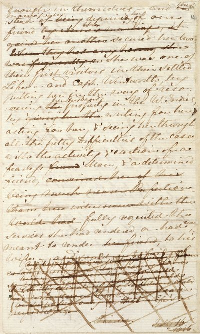 MS EG 3038 「説得」のページ 作： Jane Austen