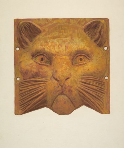 鋳鉄猫の頭 作： Jane Iverson