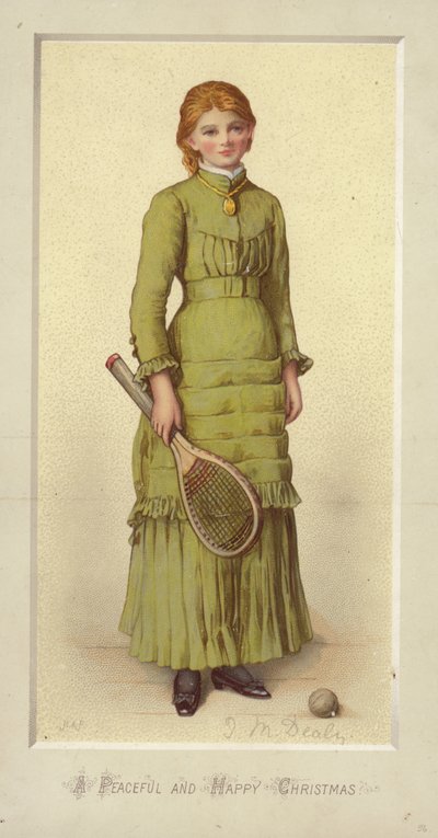 平和で幸せなクリスマス（chromolitho） 作： Jane M. Dealy