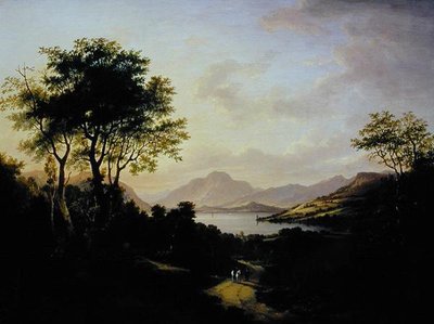 ダンバートン近郊のロモンク湖の広大な眺め（油彩・キャンバス 作： Jane Nasmyth