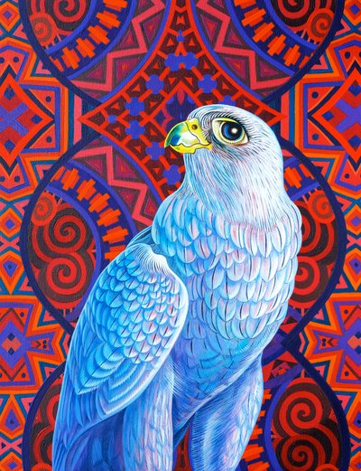 灰色の鷹、2017、 作： Jane Tattersfield