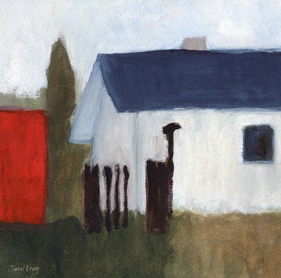 7番街の小屋 2018年（水彩、カゼイン、紙） 作： Janel Bragg