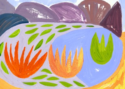 The Night Loch,1996（紙にガッシュ 作： Janet McKenzie