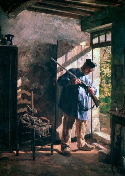 狩りの前、1883年 作： Janez Šubic