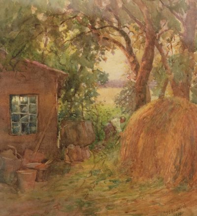 リクヤードの角、1910年（トイレ） 作： Janie E. Beamish