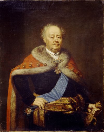 フランチェスコ・クサヴェリー・ブラニツキ伯爵の肖像 1730-1819, 1818 作： Janos Rombauer