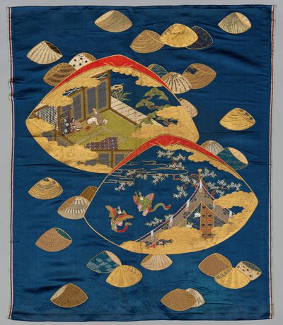源氏物語 貝合わせゲーム付ギフトカバー（袱紗） 作： Japan, Meiji period