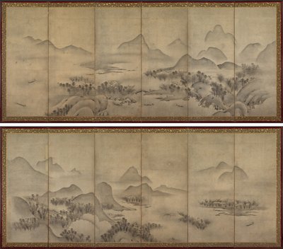 月明かりの風景 作： Japan, Muromachi period