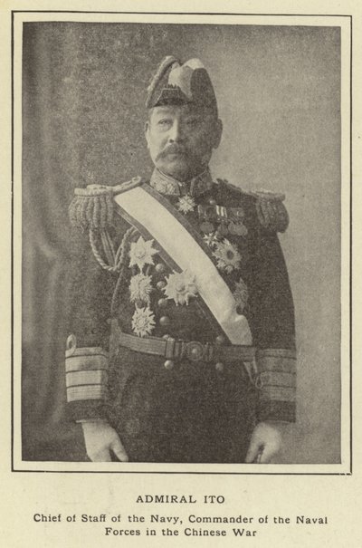 伊藤海軍大将海軍参謀総長、中華戦争海軍司令官 作： Japanese Photographer