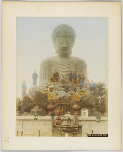 神戸の大仏（手彩色のモノクロ写真 作： Japanese Photographer