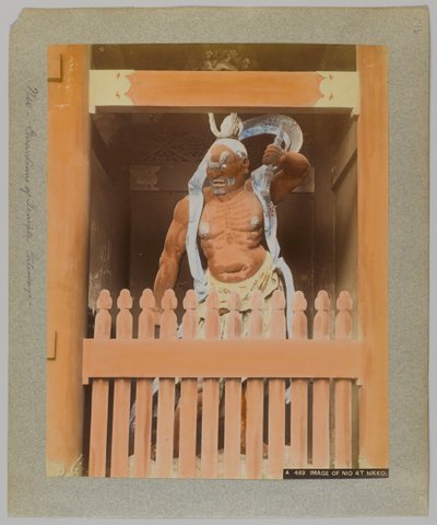 日光の仁王像（手彩色のモノクロ写真 作： Japanese Photographer