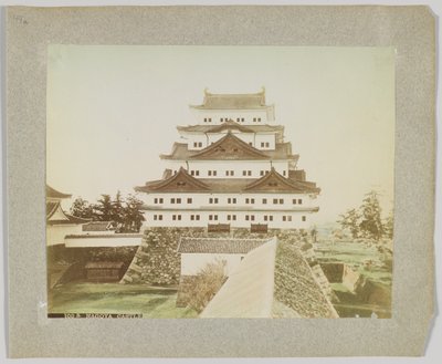 名古屋城（日本）（手彩色のモノクロ写真 作： Japanese Photographer