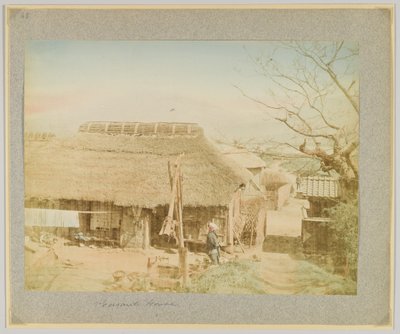 日本の「百姓屋敷」（手彩色のモノクロ写真 作： Japanese Photographer