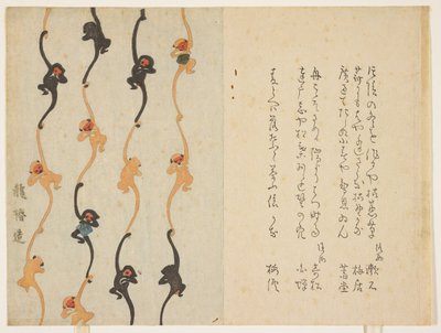 (Monkeys), 1836 by Matsukawa Ryu_chin 作： Japanese School