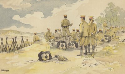 遼陽（クロモリト）に向かう途中で立ち止まる近衛大隊 作： Japanese School