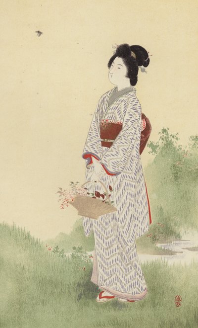 Uma garota japonesa (chromolitho) 作： Japanese School