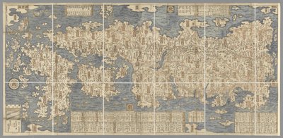 石川長柄が描いた大きな色付き日本地図 作： Japanese School