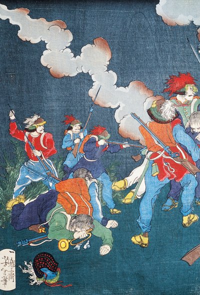 戦闘シーン、サワモノ（国内プレイ 作： Japanese School