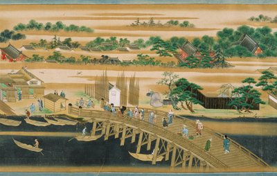 隅田川名所図会 - 無名 - 18世紀後半 - 紙に水彩・墨 - 39,7x73,3 - サントリー美術館 作： Japanese School