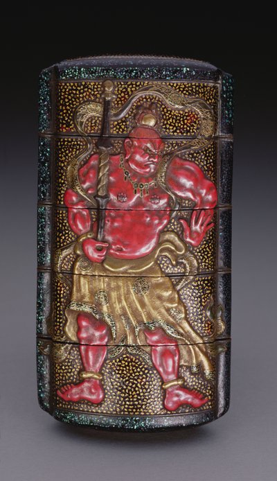 江戸時代の仁王で飾られた印籠（1615-1868）和（漆） 作： Japanese School