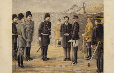 水師営での乃木将軍とステッセル将軍の会談 作： 日本語学校