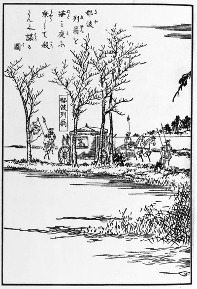刺客に殺されそうになるナポレオン（木版画 作： Japanese School