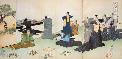 食物の供物（色木版画） 作： Japanese School