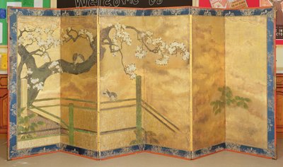 描かれた屏風 一対 日本 17世紀後半から18世紀前半 (一対については144895参照) 作： Japanese School