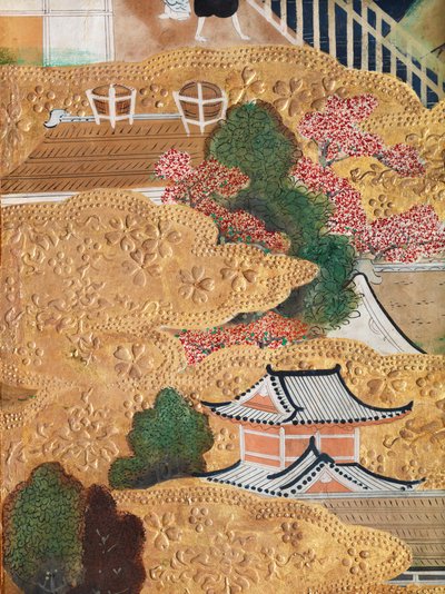 長一屏風 - 八曲一双屏風（絵画） 作： 日本語学校