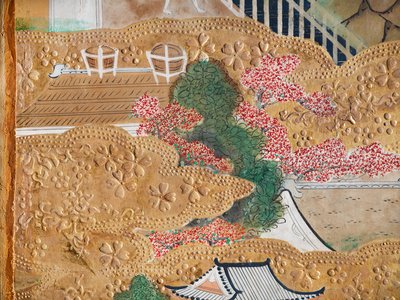 長一屏風 - 八曲一双屏風（絵画） 作： 日本語学校