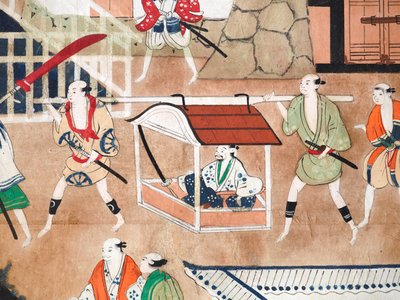 長一屏風 - 八曲一双屏風（絵画） 作： 日本語学校