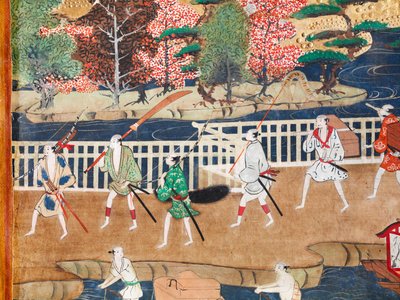 長一屏風 - 八曲一双屏風（絵画） 作： 日本語学校