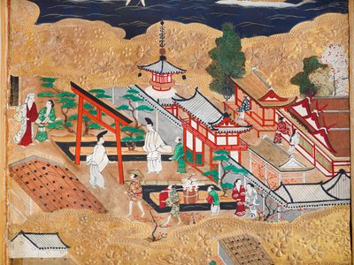 長一屏風 - 八曲一双屏風（絵画） 作： 日本語学校