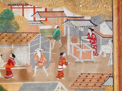 長一屏風 - 八曲一双屏風（絵画） 作： Japanese School