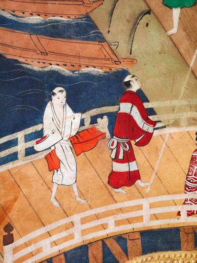 長一屏風 - 八曲一双屏風（絵画） 作： 日本語学校