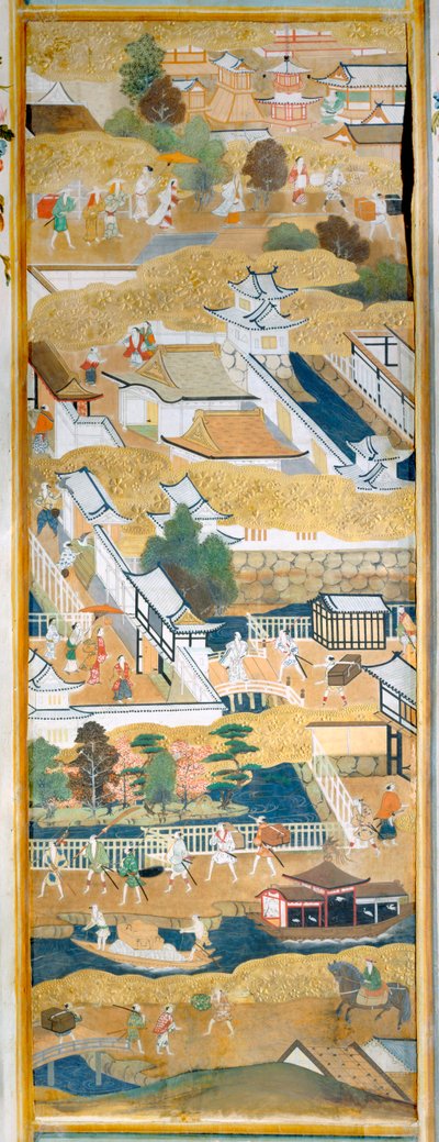 長一屏風 - 八曲一双屏風（絵画） 作： Japanese School