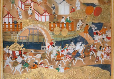 長一屏風 - 八曲一双屏風（絵画） 作： Japanese School
