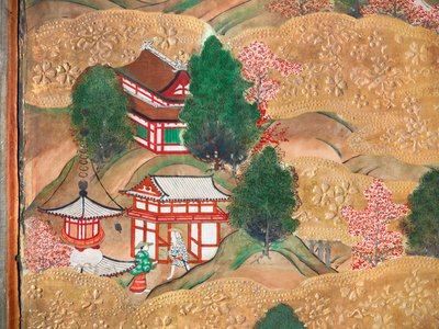 長一屏風 - 八曲一双屏風（絵画） 作： 日本語学校