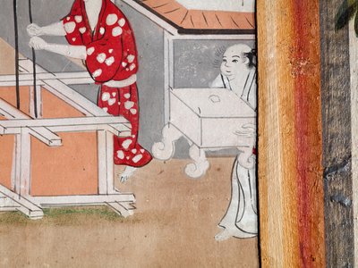 長一屏風 - 八曲一双屏風（絵画） 作： 日本語学校