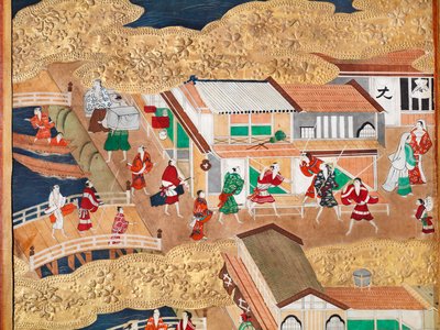 長一屏風 - 八曲一双屏風（絵画） 作： Japanese School