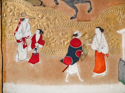 長一屏風 - 八曲一双屏風（絵画） 作： 日本語学校