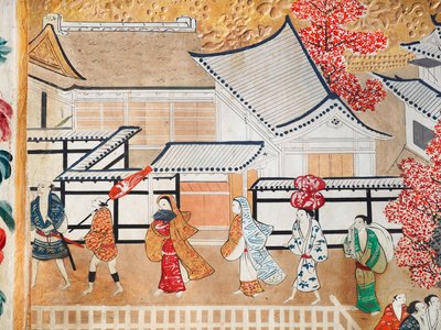 長一屏風 - 八曲一双屏風（絵画） 作： Japanese School