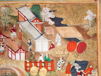 長一屏風 - 八曲一双屏風（絵画） 作： 日本語学校