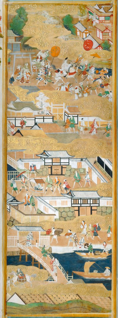 長一屏風 - 八曲一双屏風（絵画） 作： Japanese School